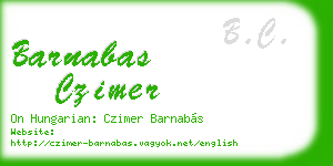 barnabas czimer business card